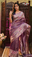Violet Tissue Fancy Saree Elegant Design