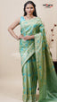 Sea Green Khatan Saree for Gifting