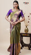 Green DMM Pattu Saree for Women