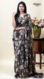 Brown Tissue Designer Saree for Celebrations