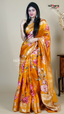 Gold Banaras Mango Fancy Saree for Occasion Wear