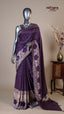 Violet Dola Silk Fancy Saree for Office Events
