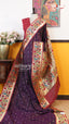 Wine Semi Paithani Saree | Traditional Ethnic Saree | Vayyaarie Sarees