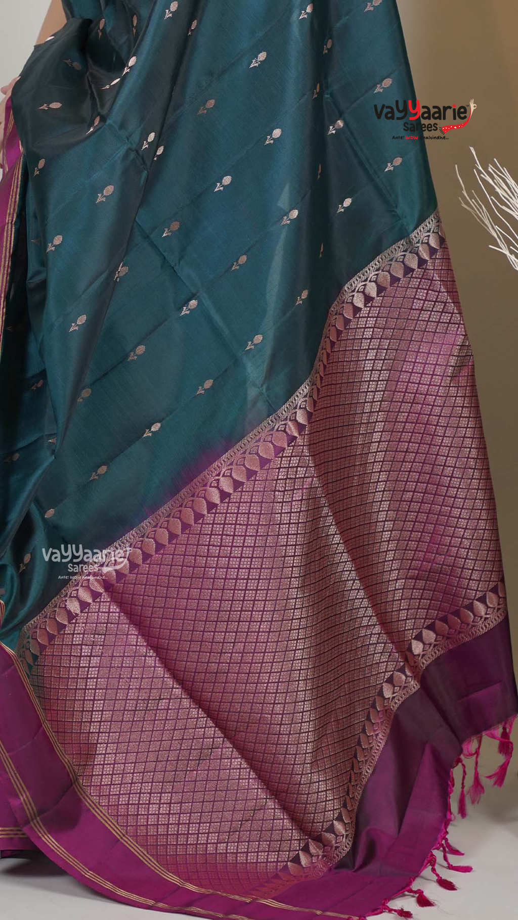 Pattu Saree with Kalamkari Art Prints | Premium Occasion Wear Saree | Vayyaarie Sarees