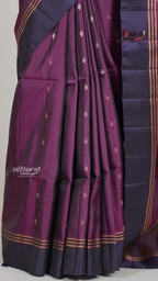 Wine Pattu Saree with Kalamkari Art Prints | Traditional Celebration Saree | Vayyaarie Sarees