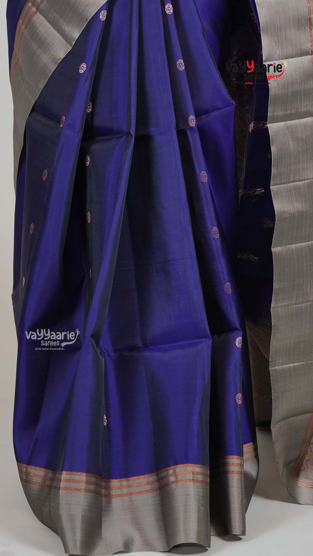 Violet Pattu Saree with Kalamkari Art Prints | Graceful Festive Wear Saree | Vayyaarie Sarees