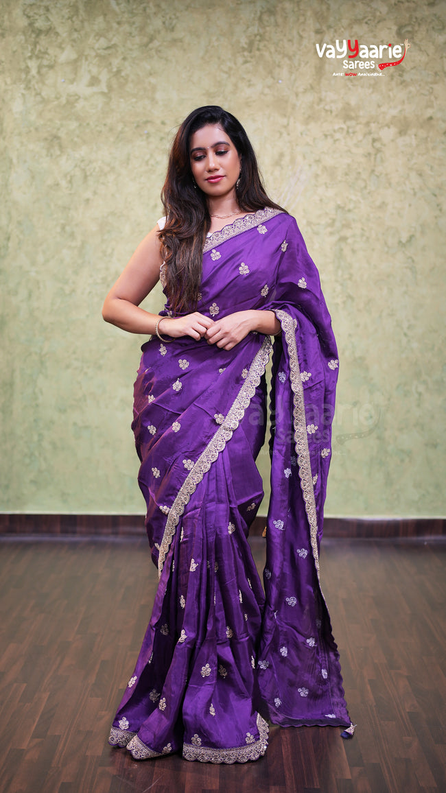 Elegant Crepe Multi Colour Designer Saree Hover Image