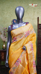 Gold Tissue Fancy Saree for Grand Occasions