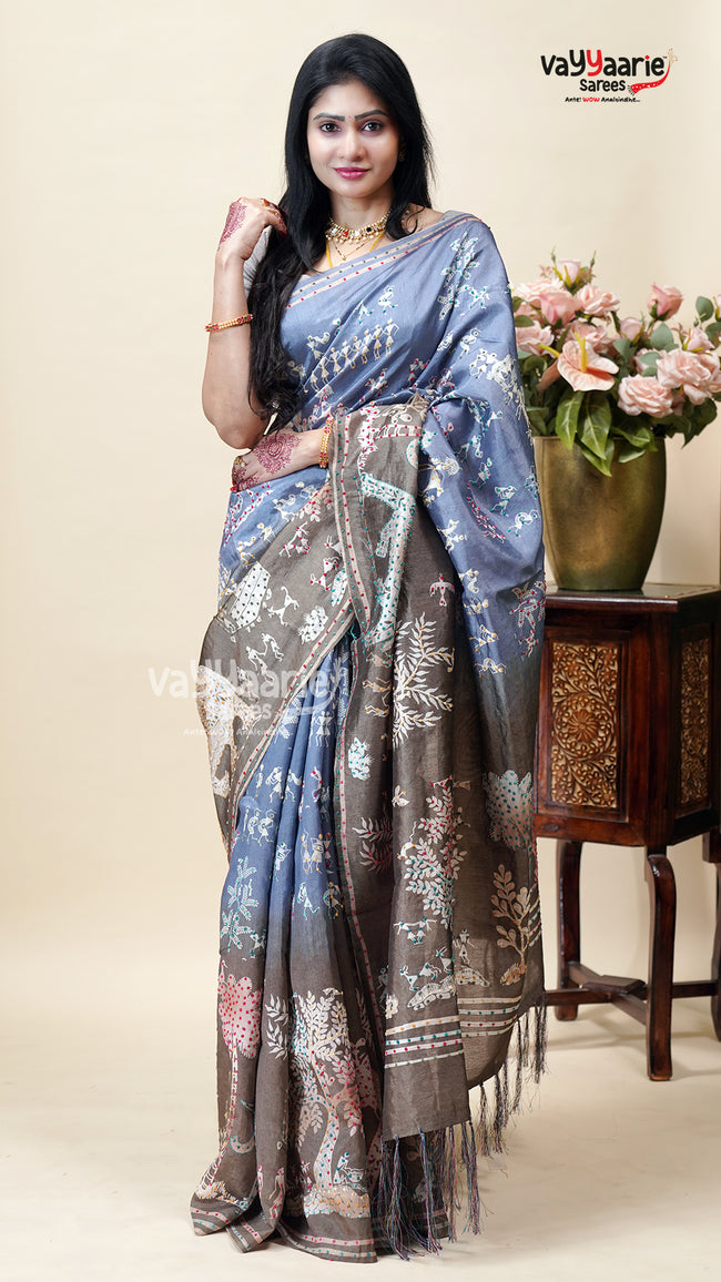 Dola Silk Saree for Wedding Guest Wear Hover Image