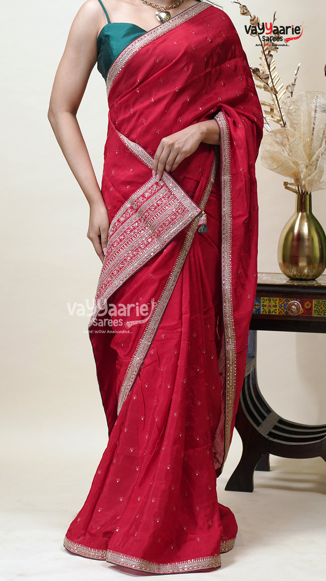 Designer Crepe Saree for Stylish Functions Main Image