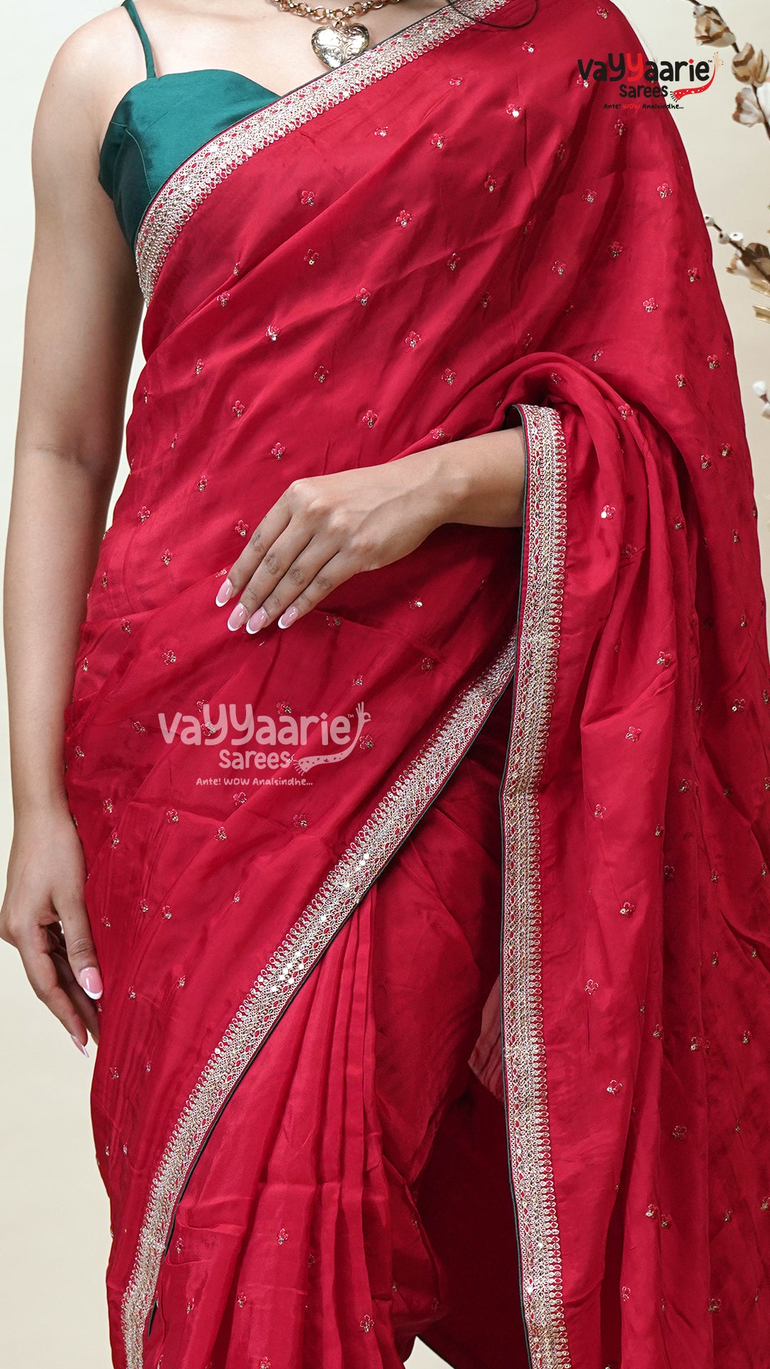 Designer Crepe Saree for Stylish Functions