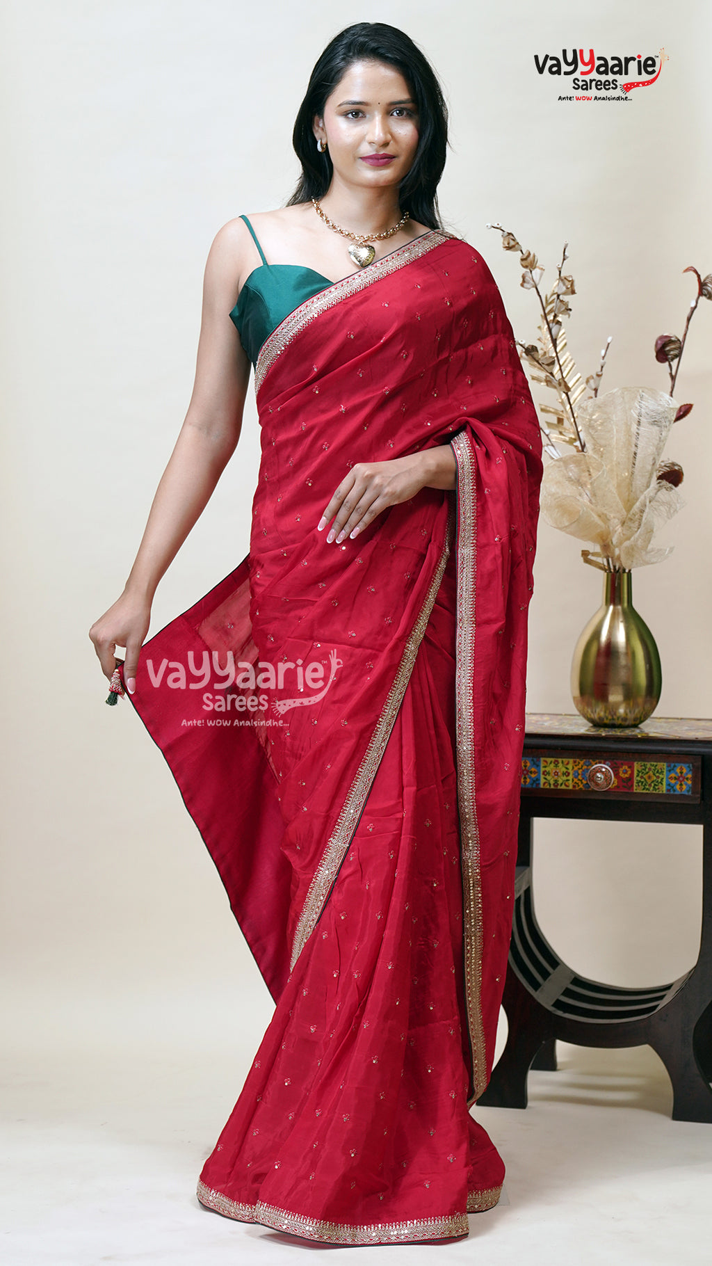 Designer Crepe Saree for Stylish Functions