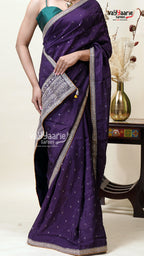 Multicolour Crepe Saree for Occasion Dressing