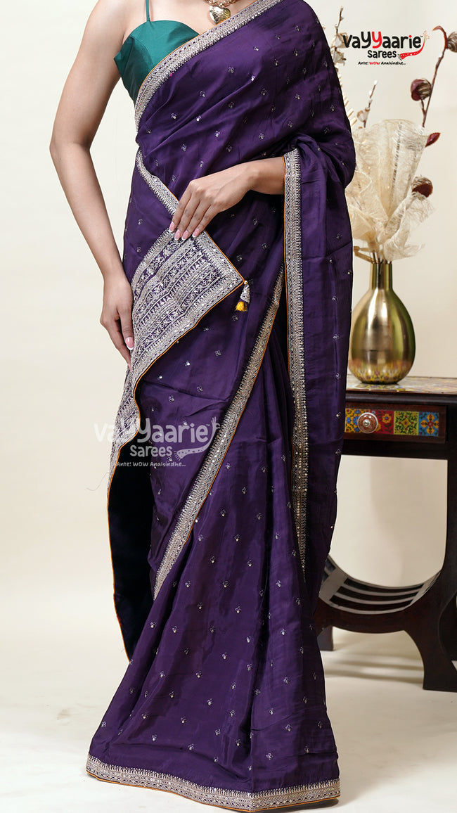 Multicolour Crepe Saree for Occasion Dressing Main Image