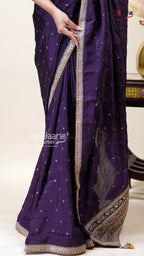 Multicolour Crepe Saree for Occasion Dressing