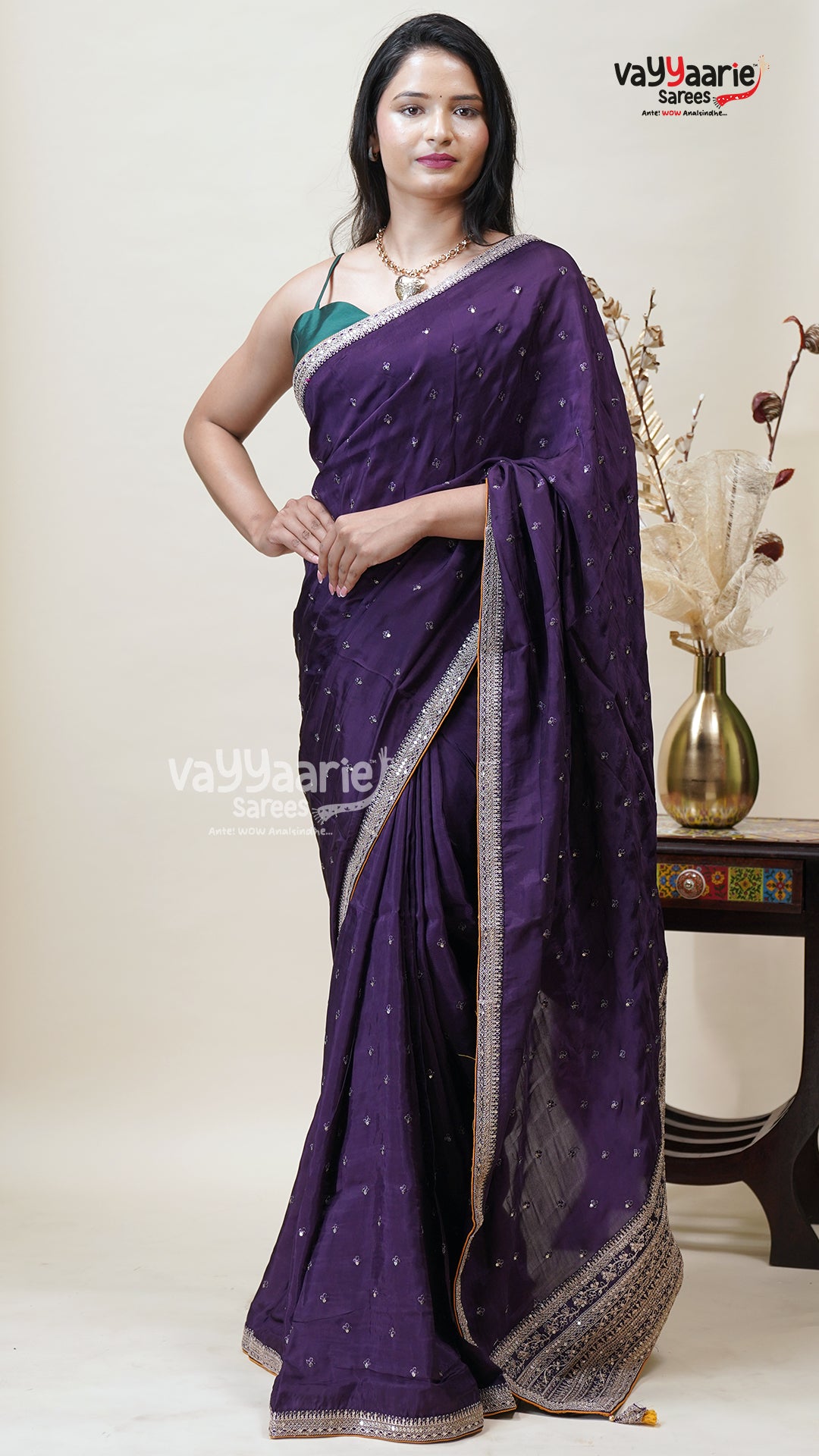Multicolour Crepe Saree for Occasion Dressing