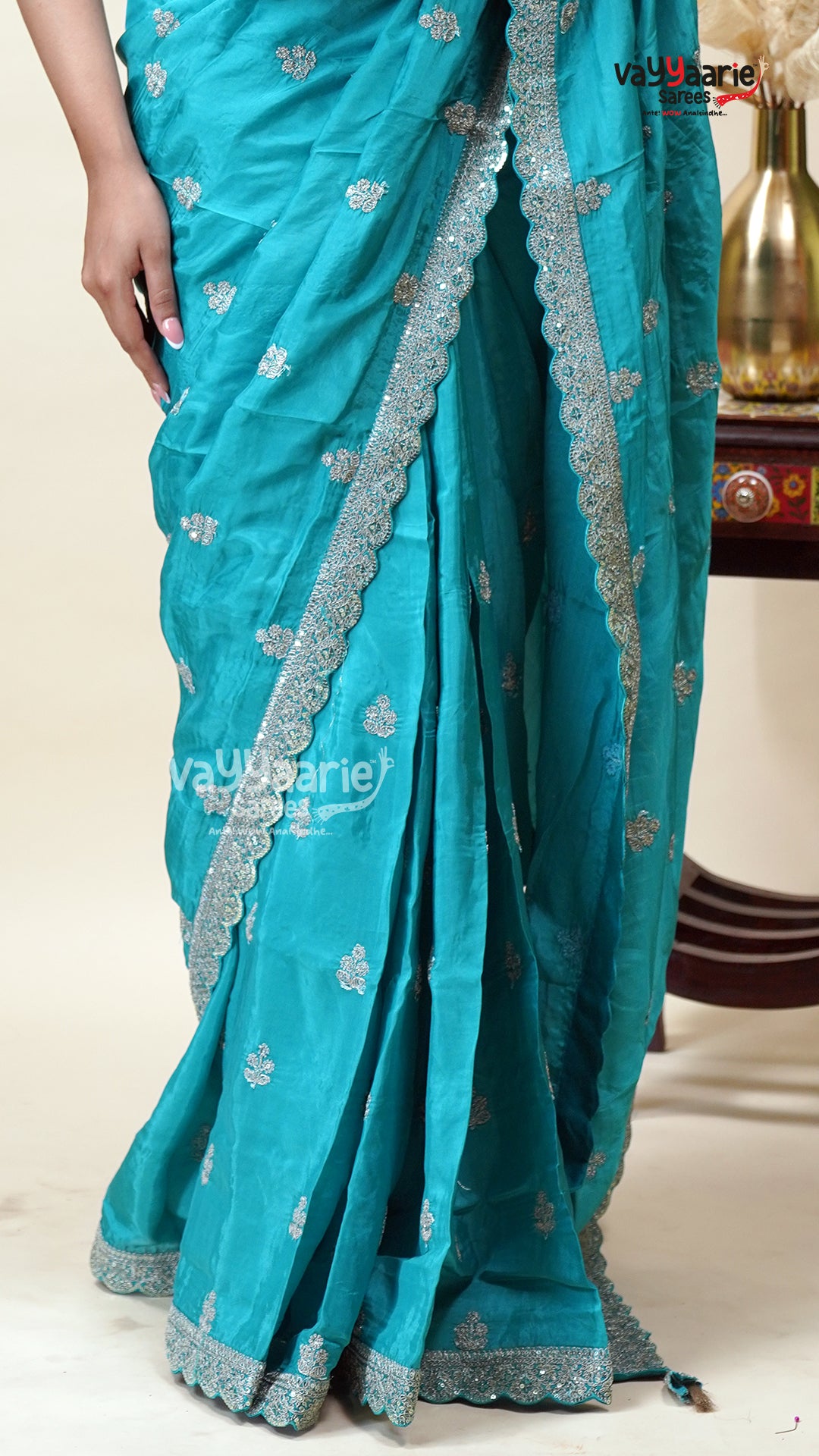 Crepe Designer Saree for Modern Festive Wear