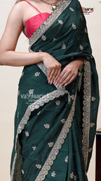 Designer Crepe Saree for Party Evenings