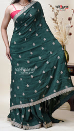 Designer Crepe Saree for Party Evenings