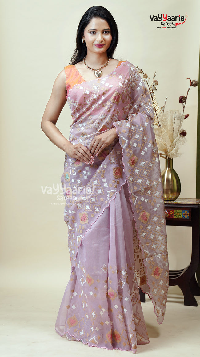 Linen Silk Saree for Everyday Festive Wear Hover Image
