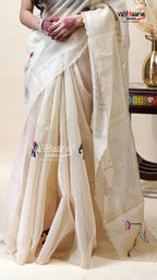 Multicolour Linen Silk Saree for Women