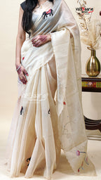 Multicolour Linen Silk Saree for Women