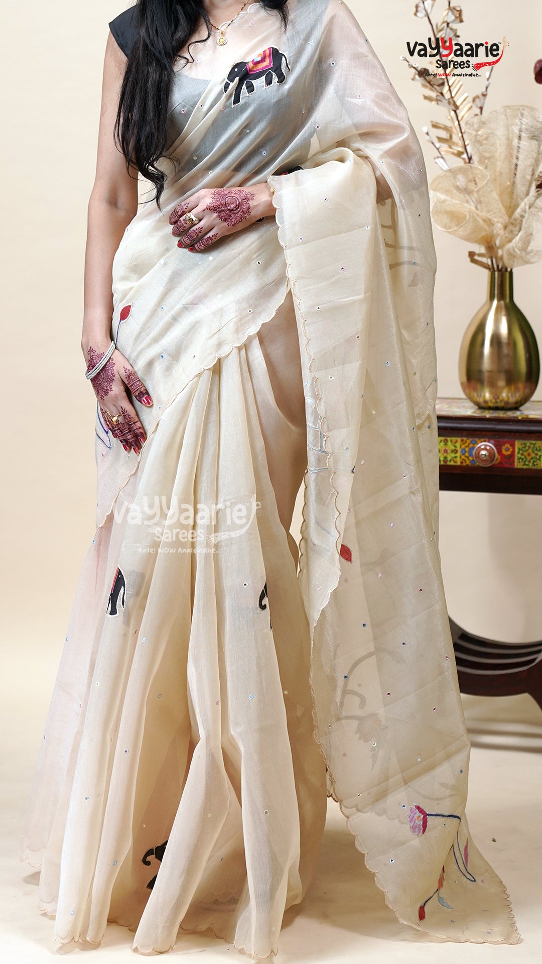 Multicolour Linen Silk Saree for Women