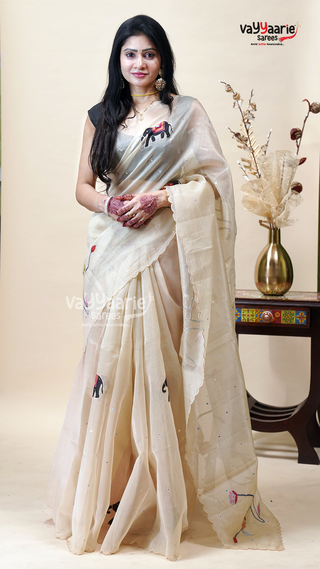Multicolour Linen Silk Saree for Women