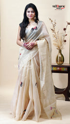 Multicolour Linen Silk Saree for Women