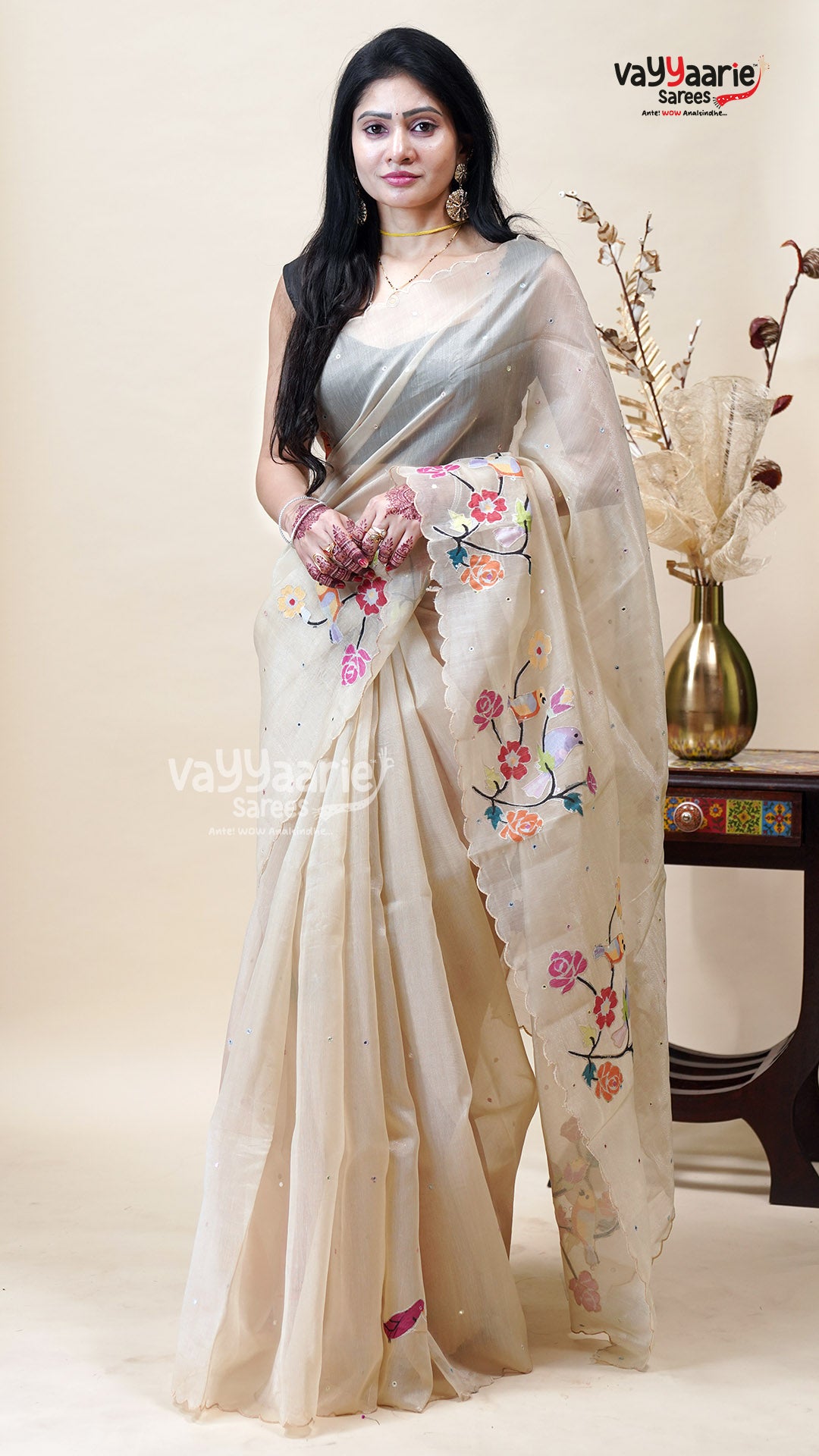 Linen Silk Saree for Day Functions