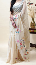Linen Silk Saree for Day Functions
