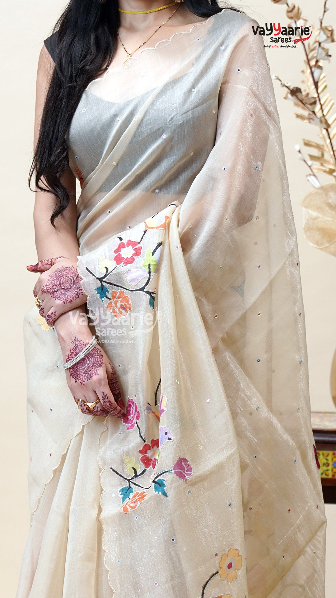 Linen Silk Saree for Day Functions