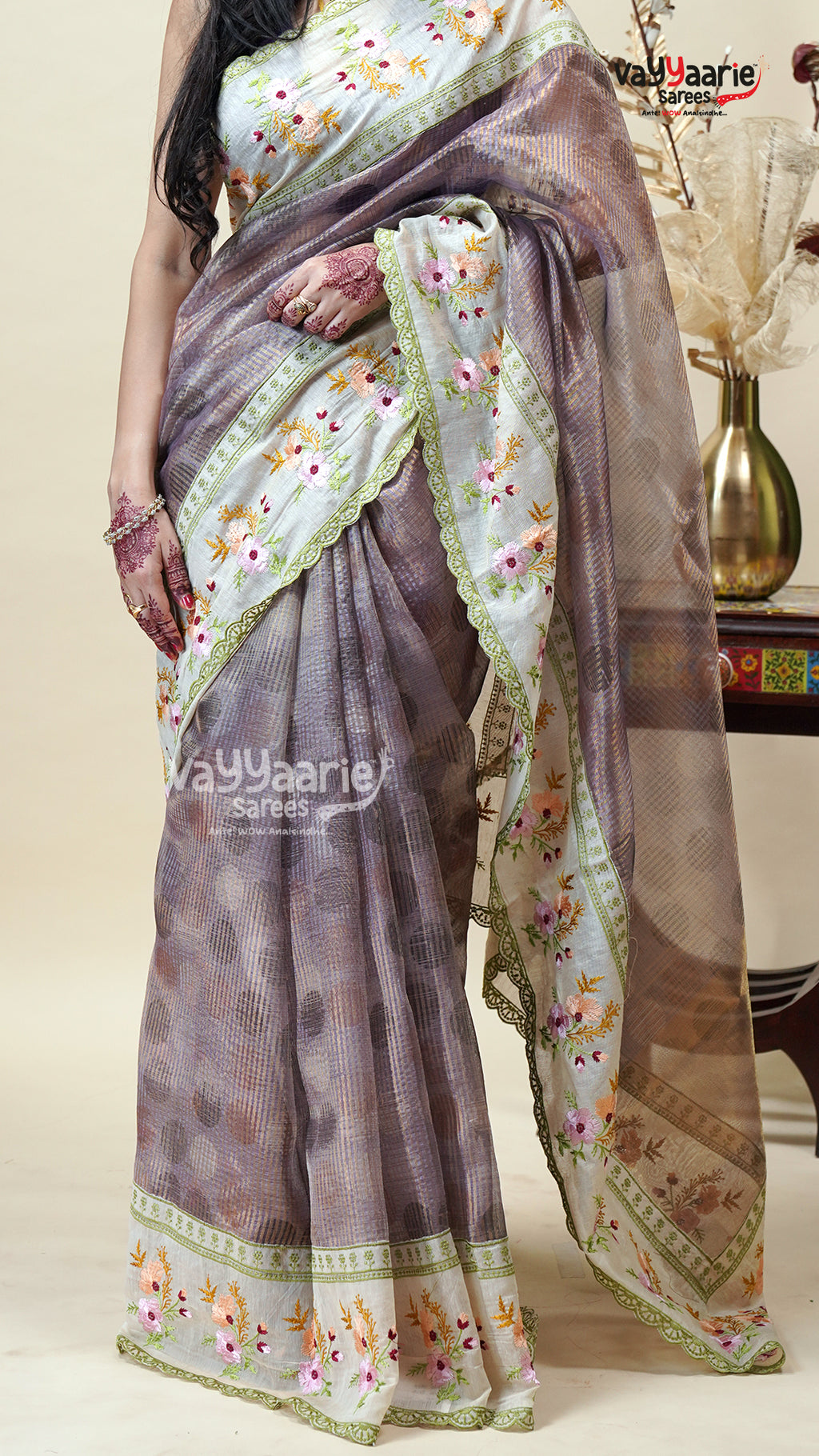 Tissue Saree for Festive and Party Styling