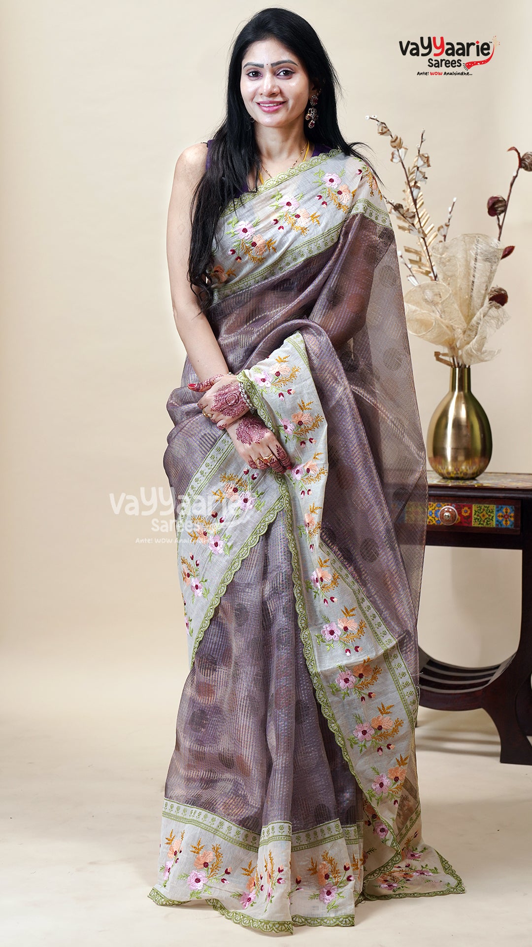Tissue Saree for Festive and Party Styling