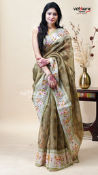 Bright Tissue Saree for Special Occasions