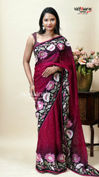Multicolour Tusser Saree for Graceful Dressing