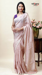 Peach Organza Designer Saree for Day Events