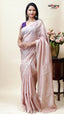 Peach Organza Designer Saree for Day Events