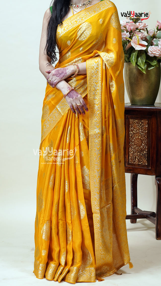 Mango Silk Saree for Festive Family Wear Main Image