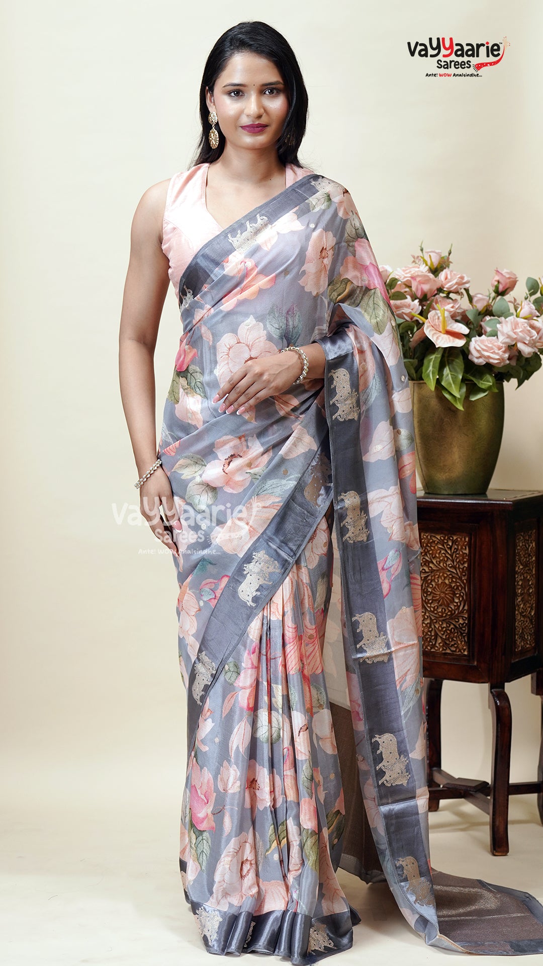 Multicolour Tissue Saree for Joyful Events