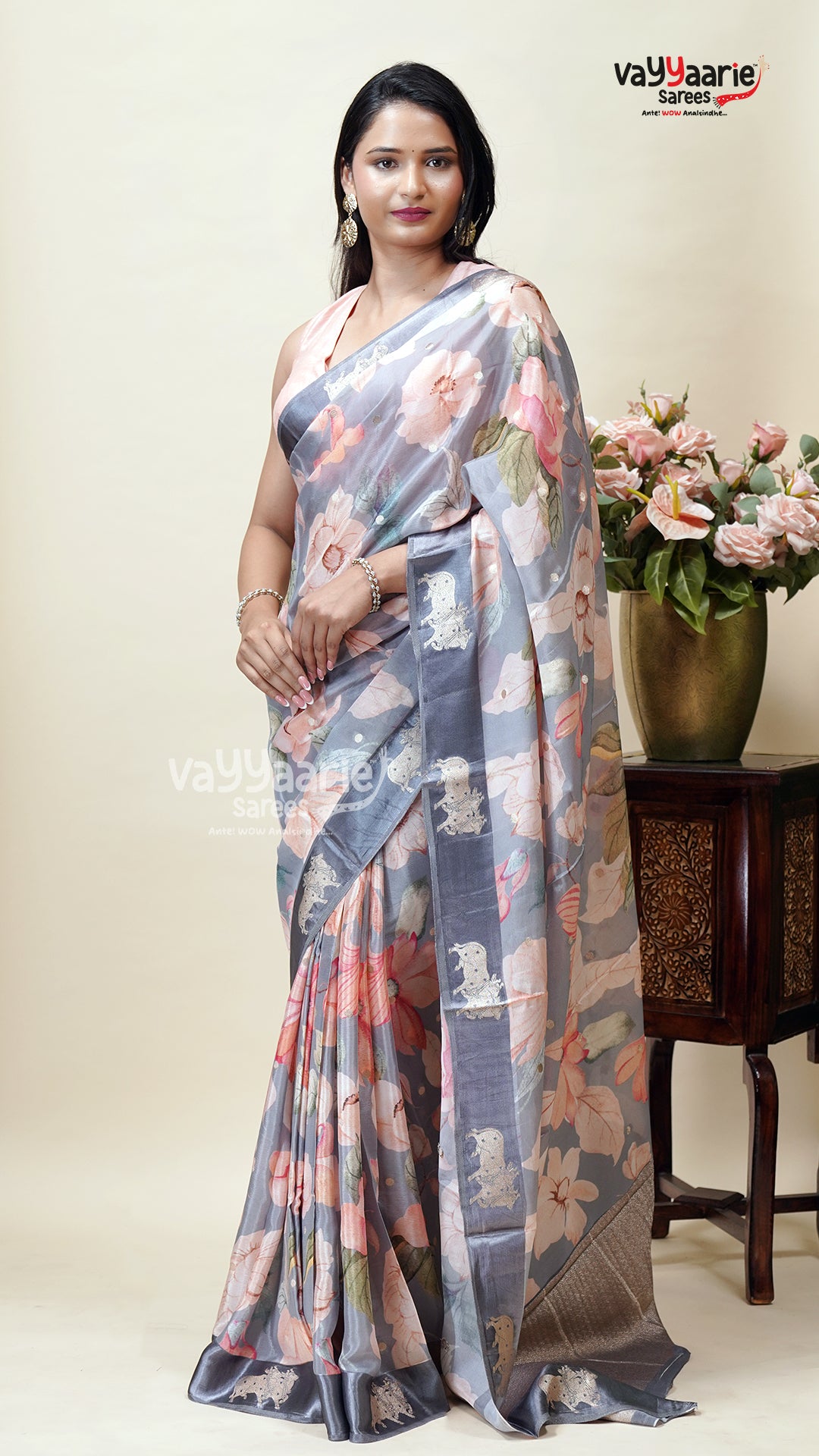 Multicolour Tissue Saree for Joyful Events