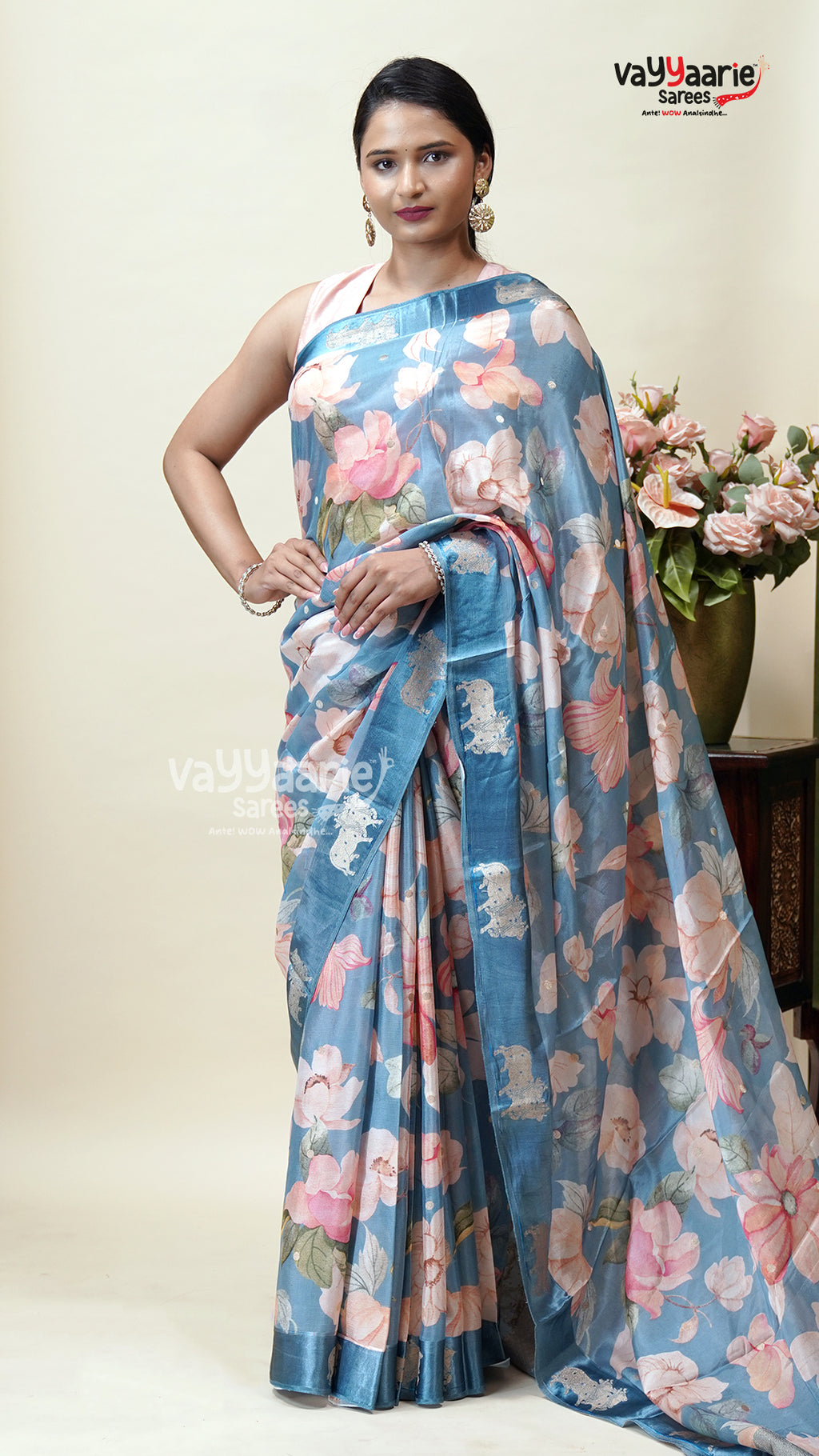 Multicolour Tissue Saree for Ethnic Gatherings