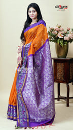 Orange Kuppadam Saree for Traditional Wear