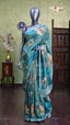Rama Green Tissue Designer Saree Style