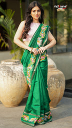 Green Mangalagiri Handloom Saree for Traditions