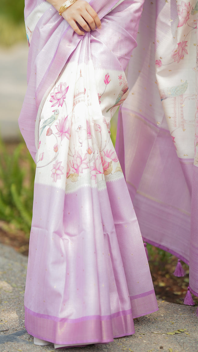 Multicolour Dola Silk Saree for Festive Styling Main Image