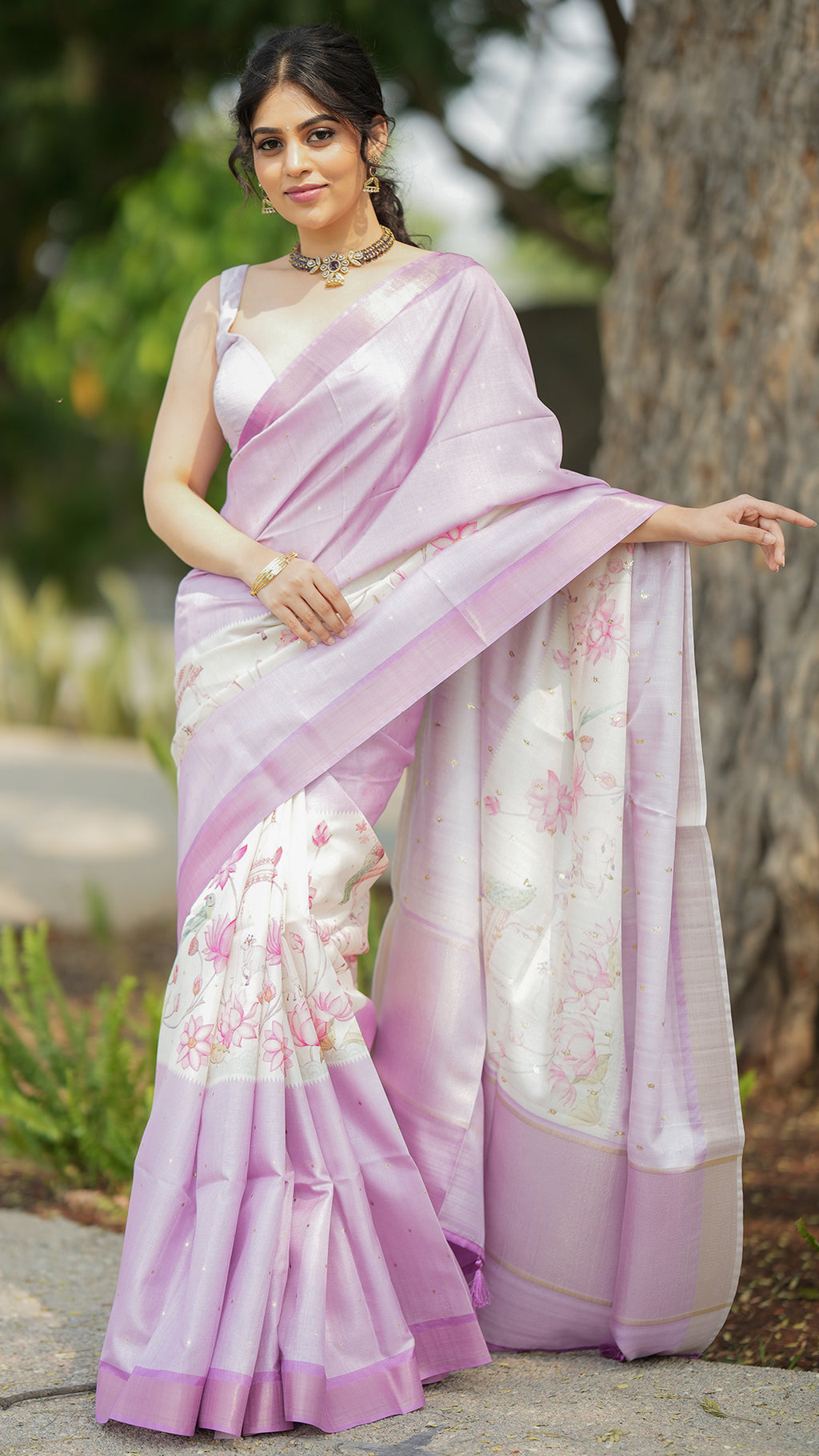 Multicolour Dola Silk Saree for Festive Styling