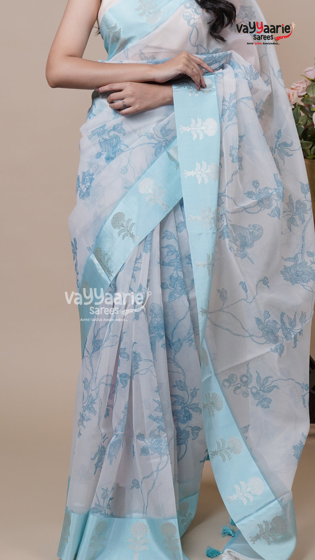 Multi Tone Kora Saree for Special Days