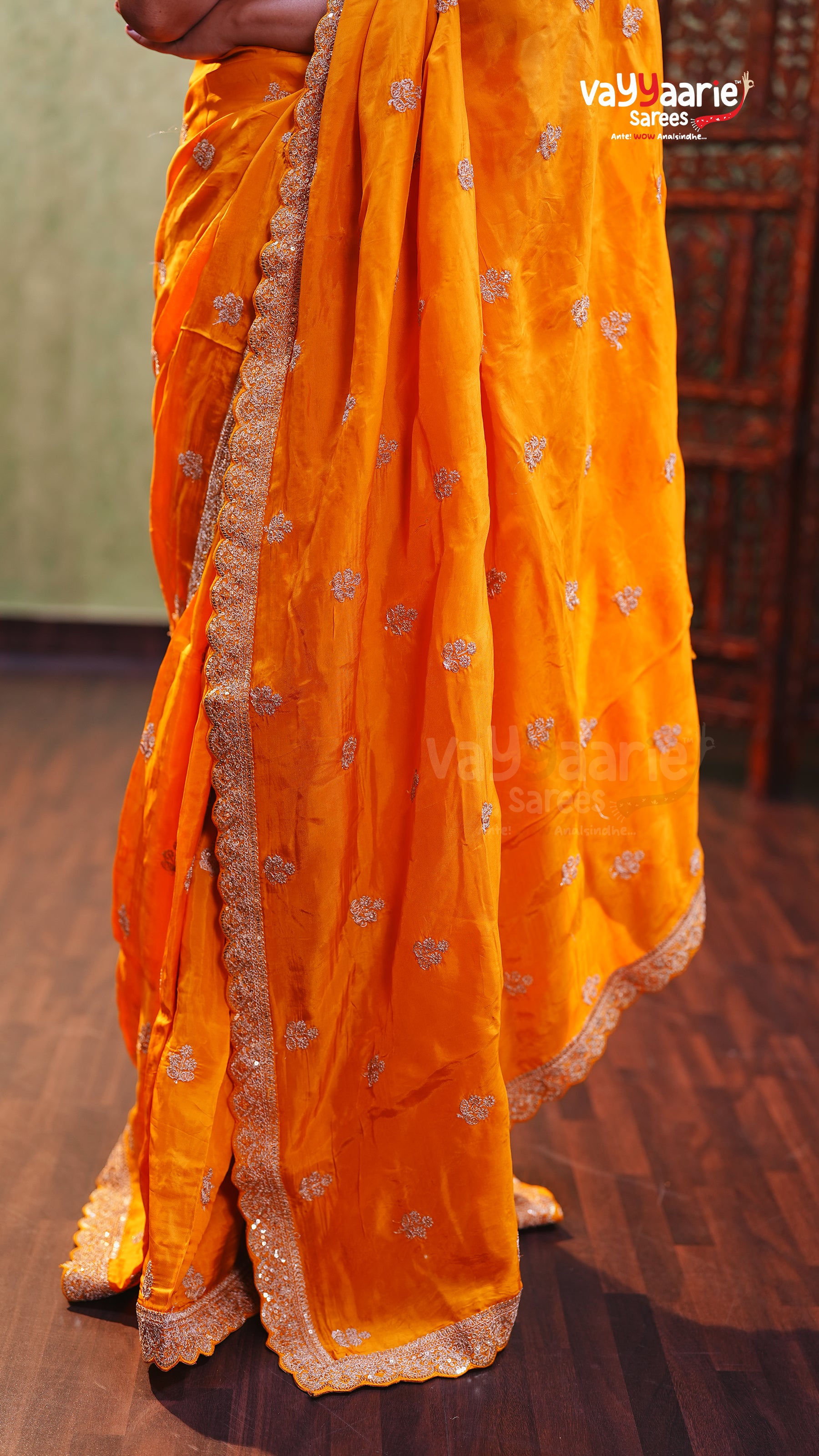 Stylish Multi Colour Crepe Designer Saree
