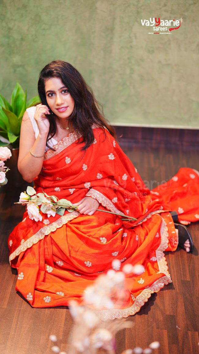Multi Colour Crepe Designer Saree Collection Main Image